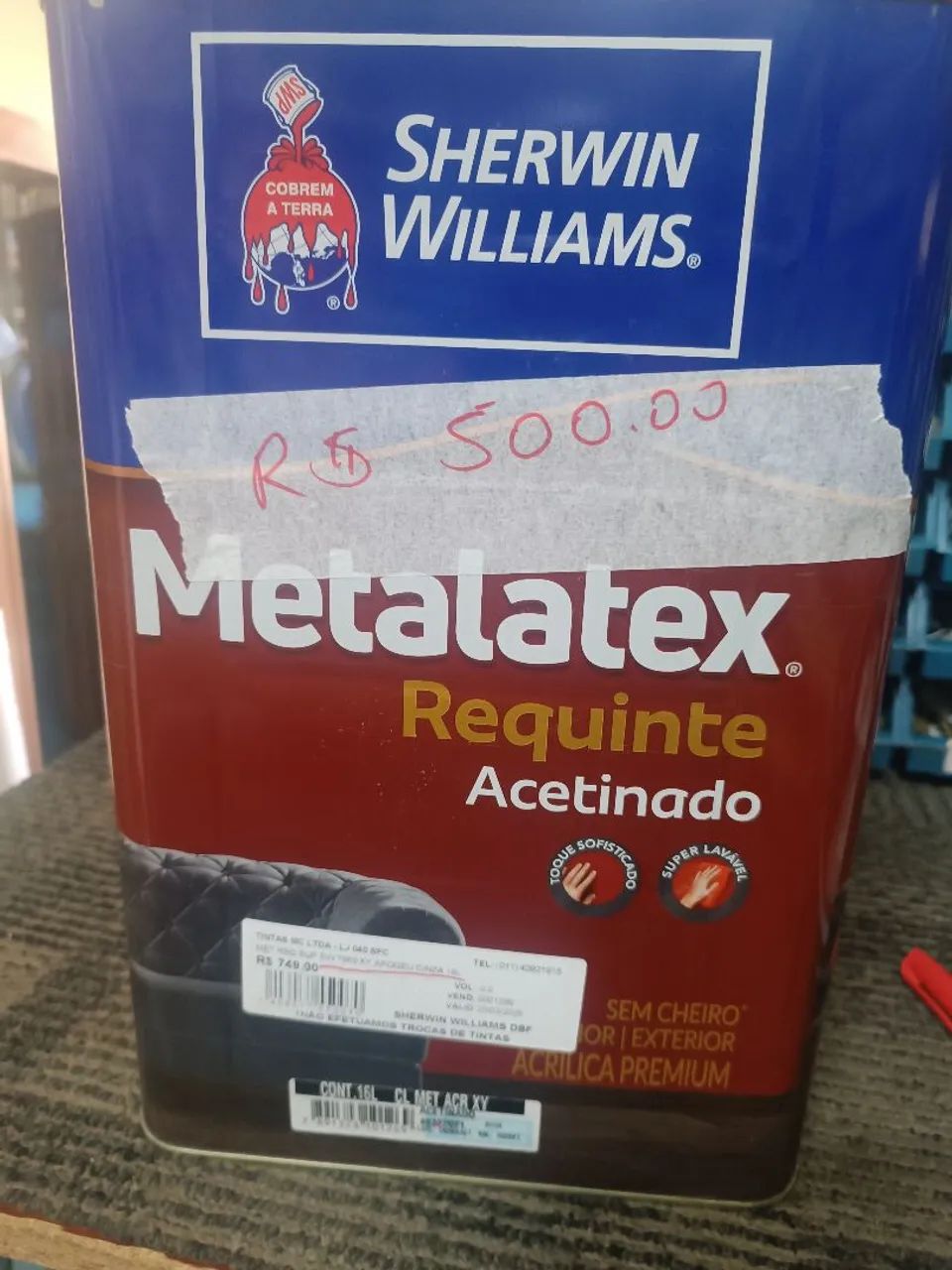 Tinta Sherwin Williams Metalatex Requinte Acetinado 16L