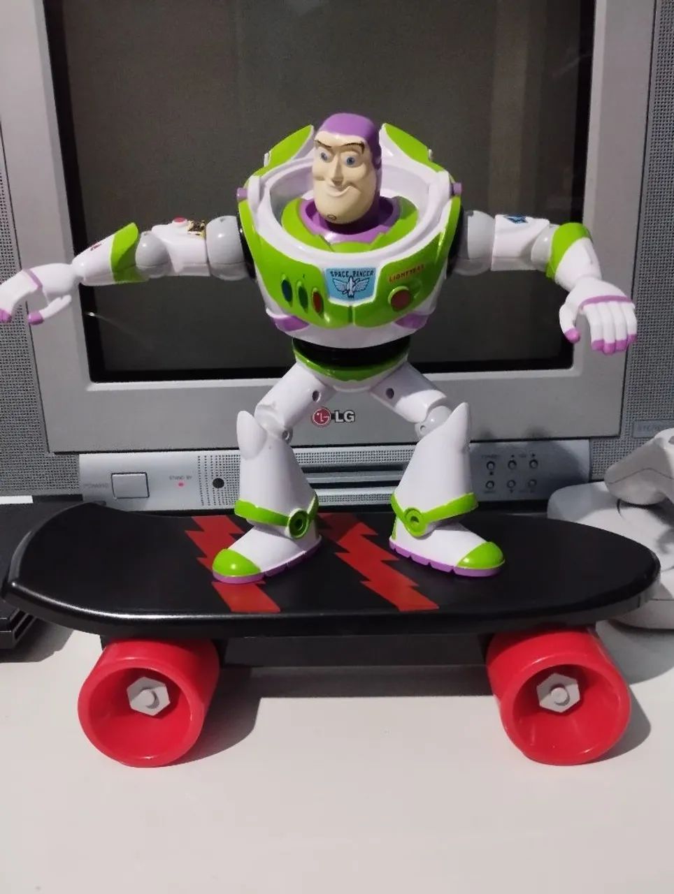 Buzz Lightyear toy maker skateboard 