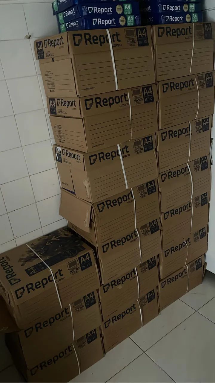 Papel Sulfite A4 Report 500 Folhas 75g/m² Caixa 10 unidades - Foto 2