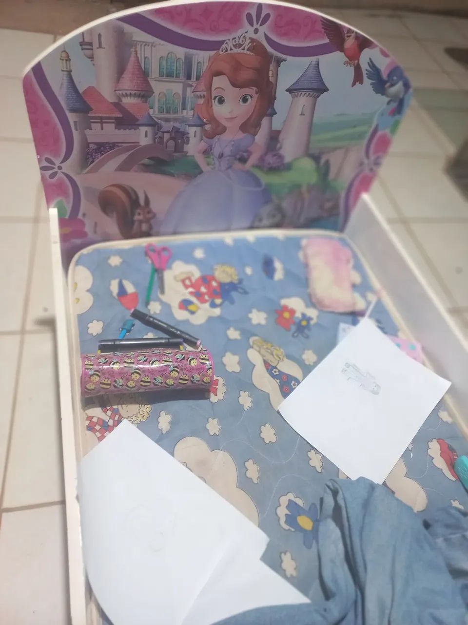 Mini Cama Infantil Personagem Princesa Sofia - Foto 3