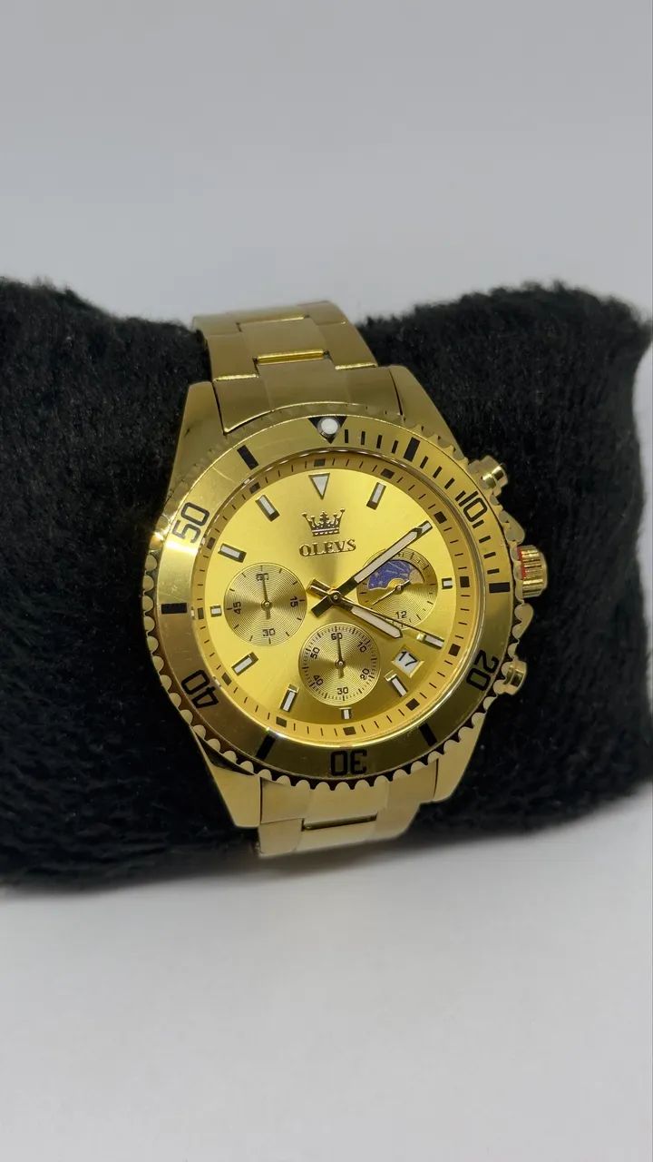 Relógio Dourado Olevs - Foto 2