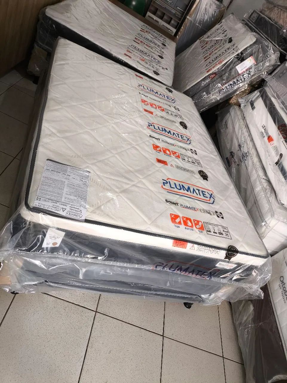 Cama box casal base mais colchão de mola ensacada com 30 cm  - Foto 3