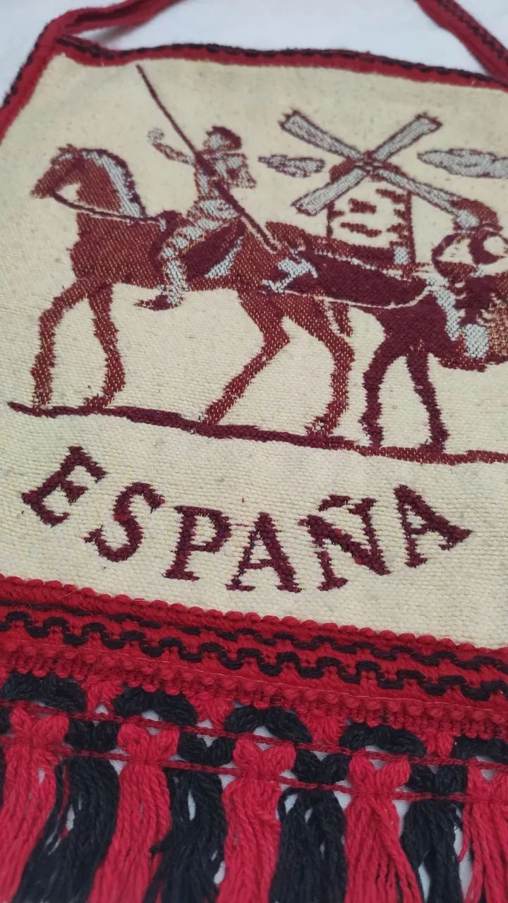 Bolsa de lã vintage Dom Quixote de La Mancha - Foto 2