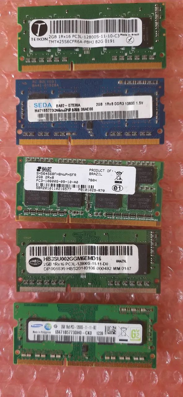Memoria ddr3 2g notebook 