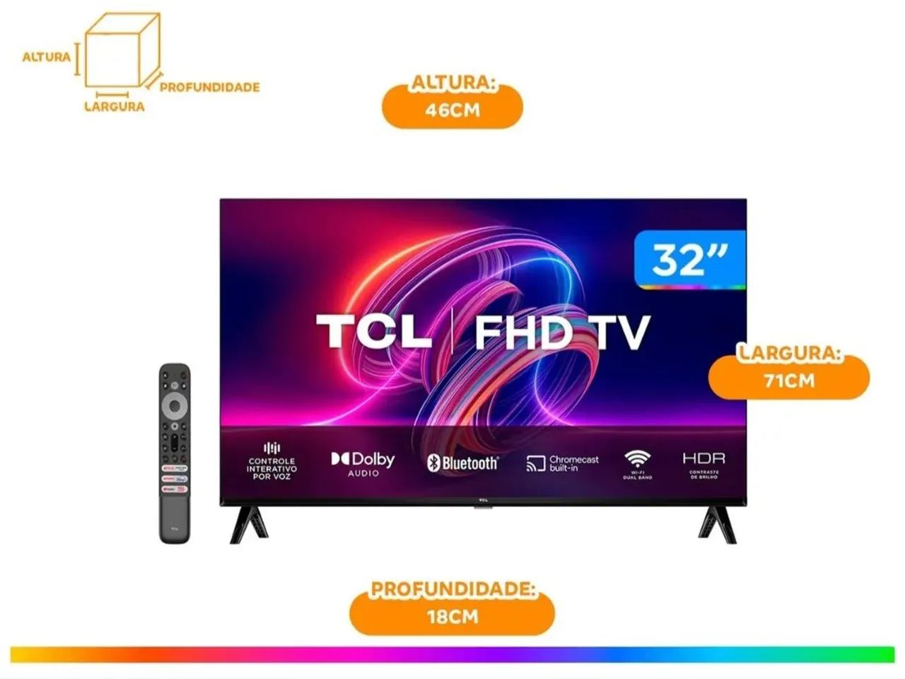 Vende-se Smart TV 32 Full HD Led TCL - Foto 5