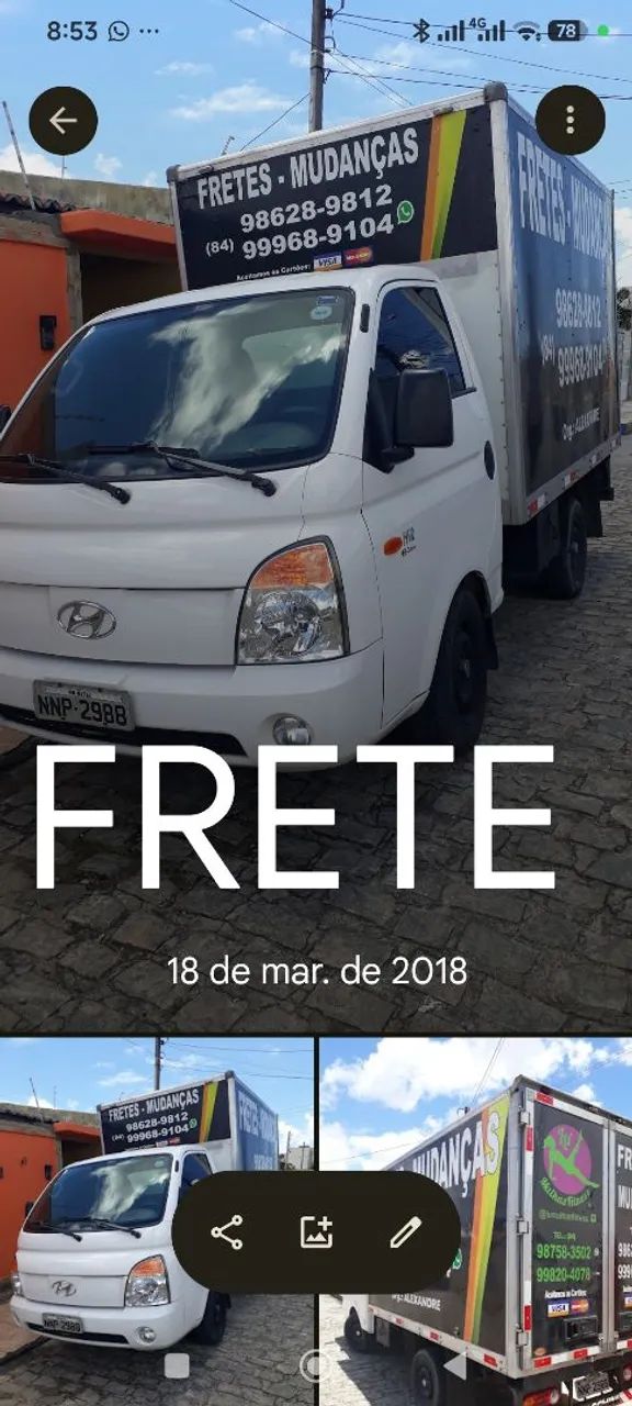 Frete e pequenas mudanças