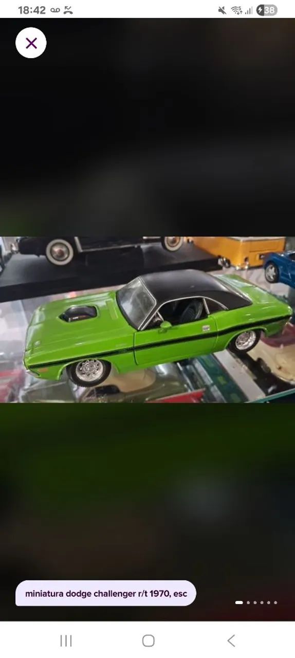 miniatura dodge challenger r/t 1970, escala 1/24  - Foto 4