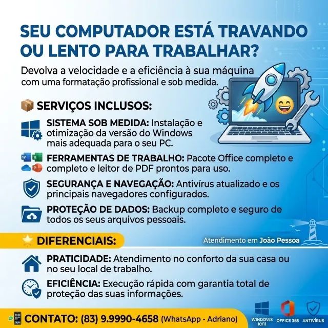 Formatação de equipamento ( Notebook - Computador ) domícílio - Foto 2