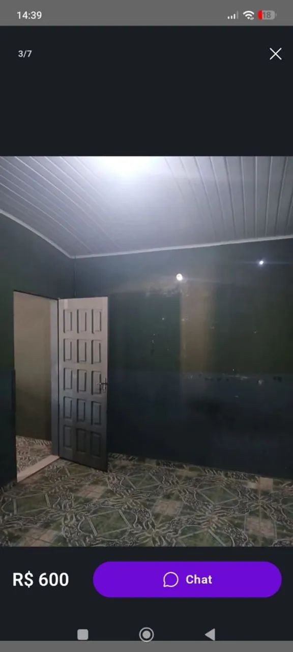 Aluga-se por 650$ apartamento com sala, área de cozinha e banheiro. - Foto 2