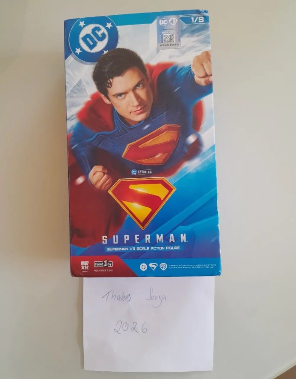 Fondjoy 1/9 superman com capa custom tecido e arames - Detalhe - Foto 4