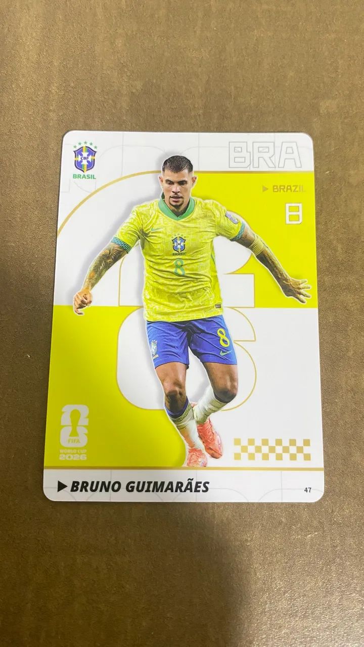 Cards Bruno Guimarães - Oficial Panini - Copa do Mundo 