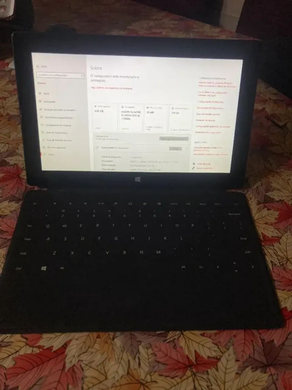 Surface Pro I, 128 gigas, i5, 3a geração, tela touch 11 polegadas, com teclado, mouse e ca - Foto 2