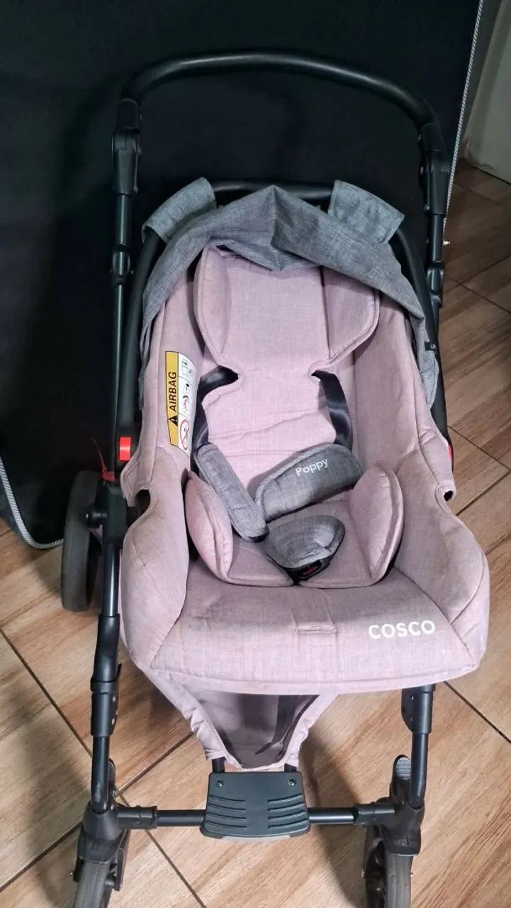 Carrinho de bebe com bebê conforto  - Foto 2