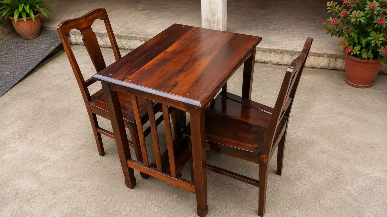 Mesa e cadeiras antiguidade