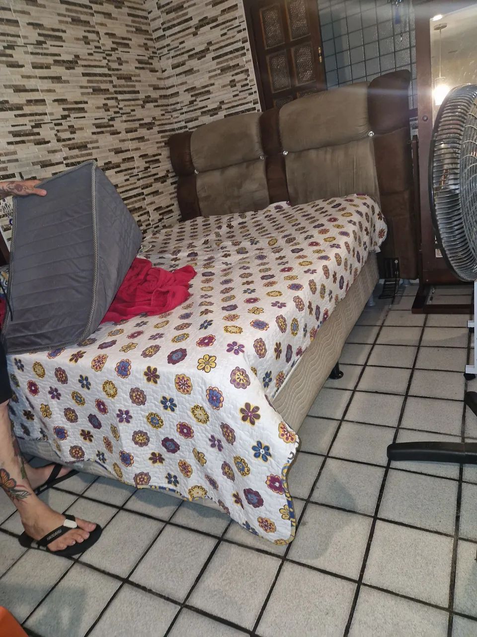 Cama box casal c/ cabeceira