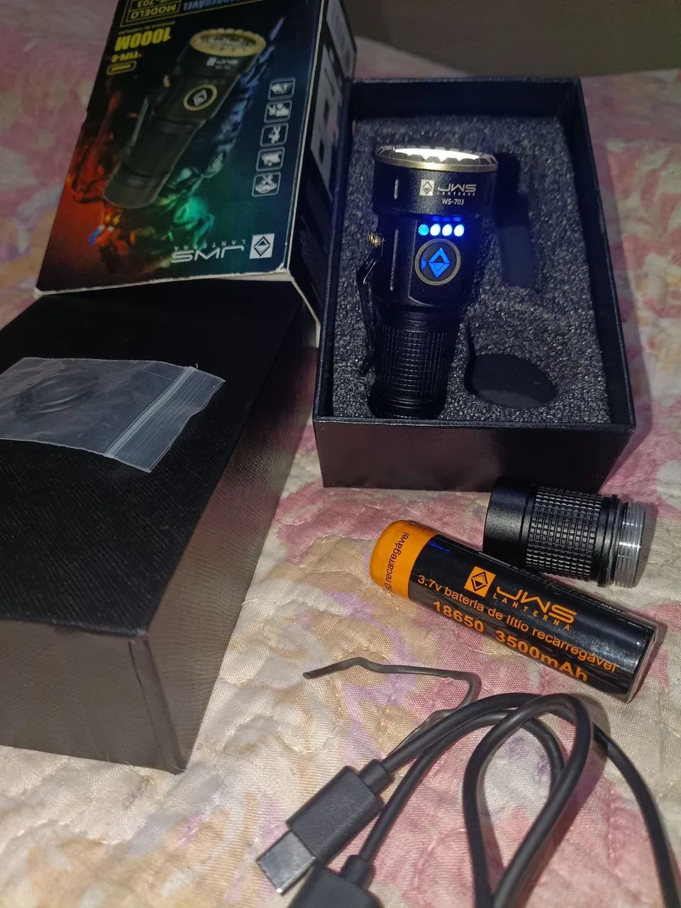Lanterna carregável multifuncional modelo ws-703. - Foto 4