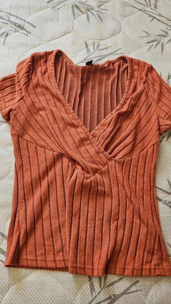 Blusa laranja shein