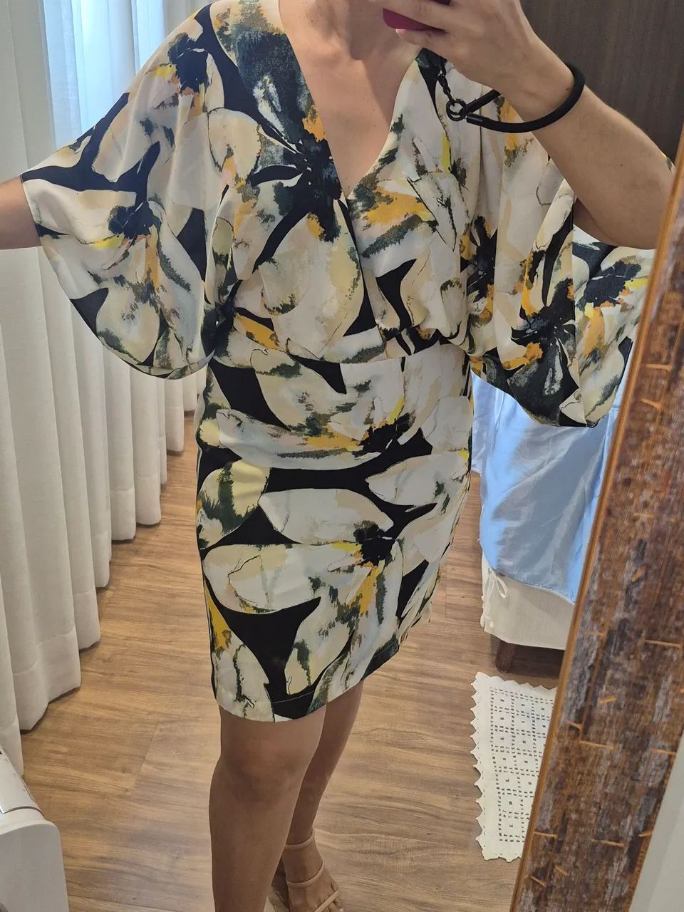 Vestido 2 em 1 (curto ou midi) com saia Transpassada - Foto 2