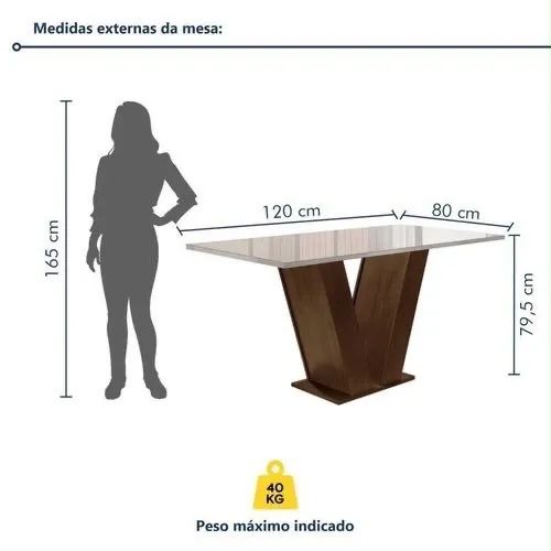Mesa de jantar MDF + 4 cadeiras - Foto 3