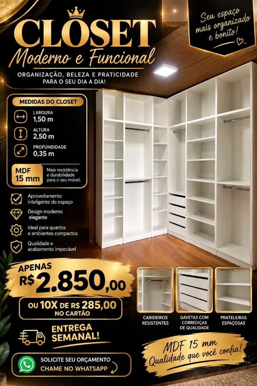 Super Promoção de Closet!