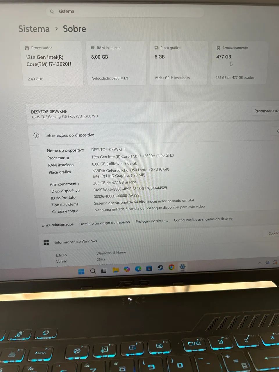 NOTEBOOK GAMER TUF RTX 4050 - Foto 5