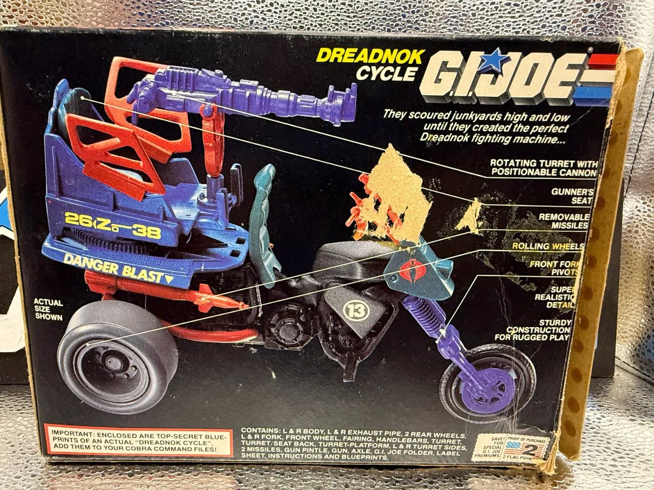 Gi Joe Dreadnok Tri-Cycle - 1987 - Comandos em ação  - Foto 2