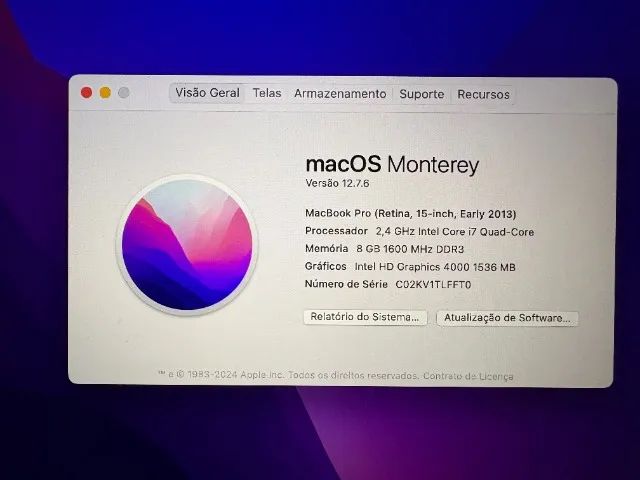 Macbook Pro Retina A1398 15 I7 8gb Ram Ssd256gb - Foto 5