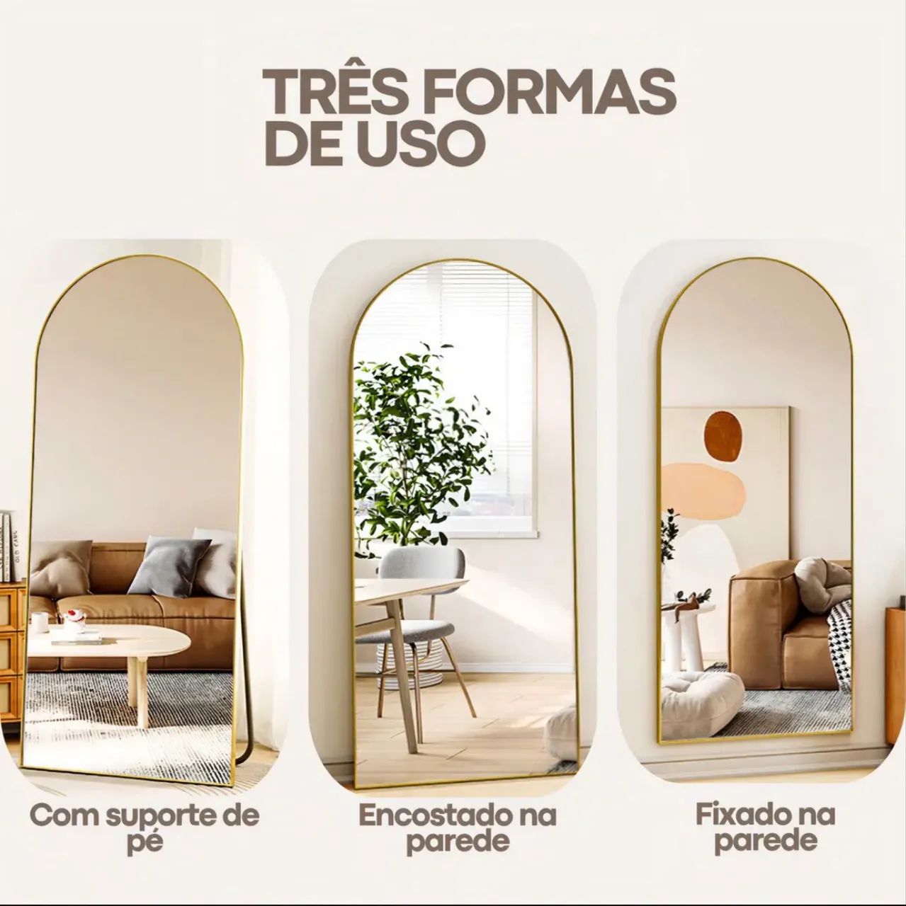 Espelho oval com base reta  - Foto 2