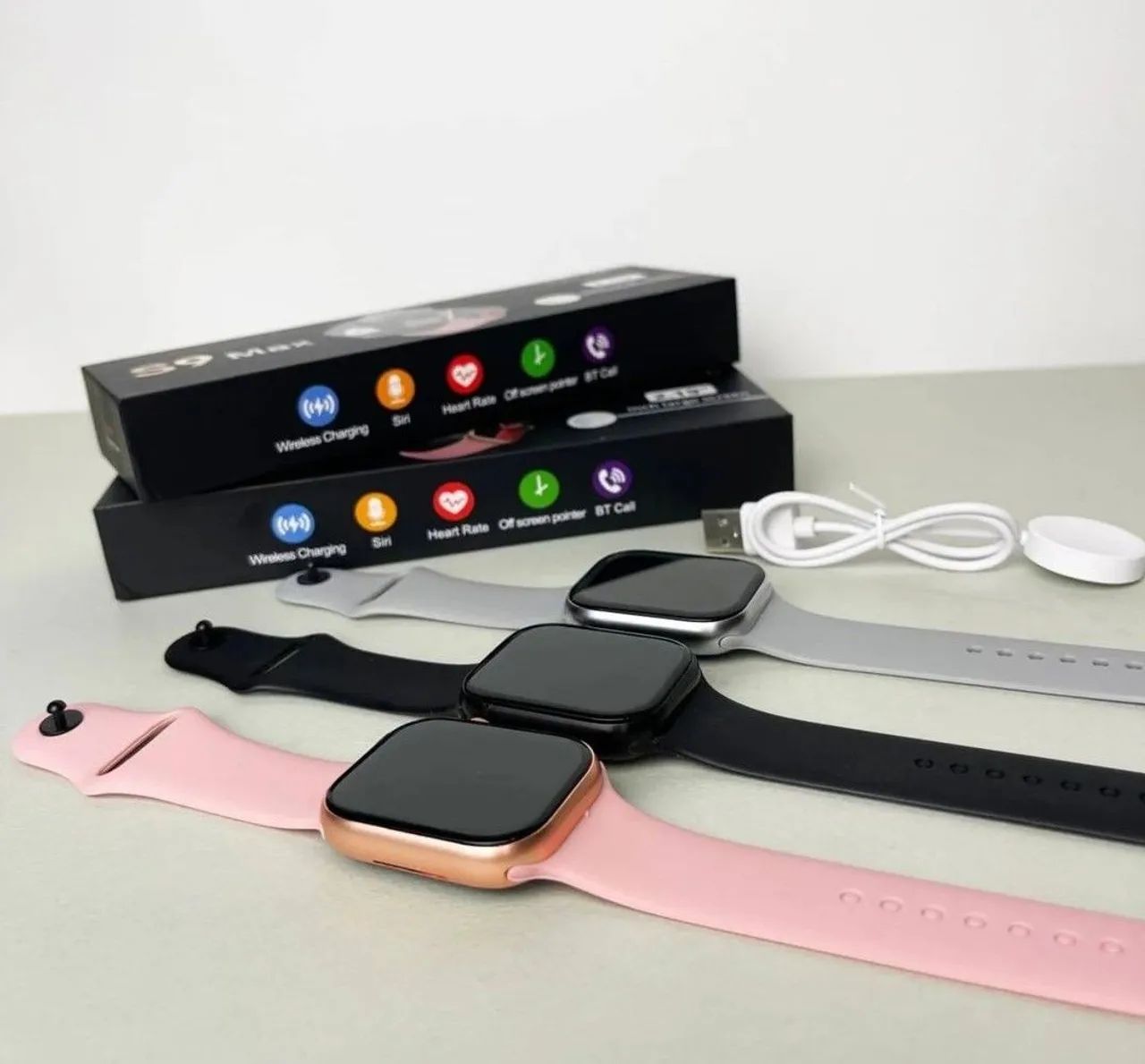 Smartwatch S9 Max - digital, recebe notificações, modo esportes e muito mais  - Foto 2