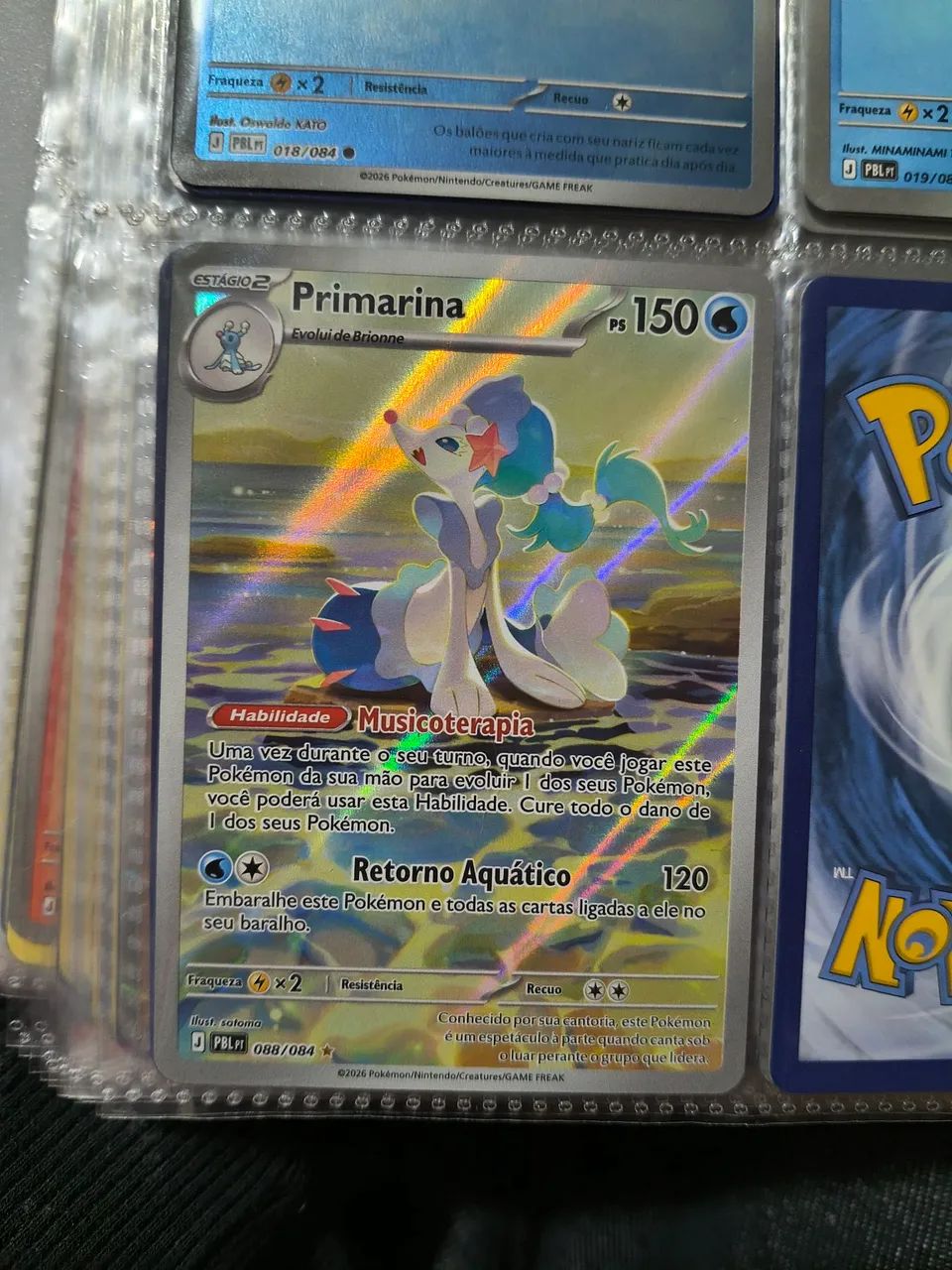 Cartas pokemon poplio, brionne e primarina full art - Foto 2