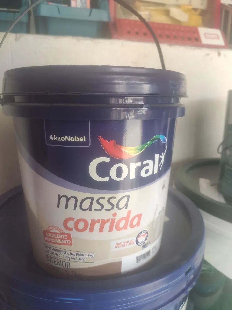 Massa corrida coral 5,7kg promoção 