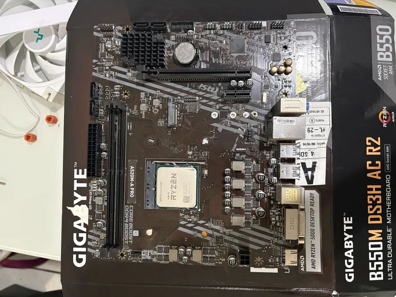 Kit ryzen 5 5500 placa mãe a520 msi pro - Foto 2