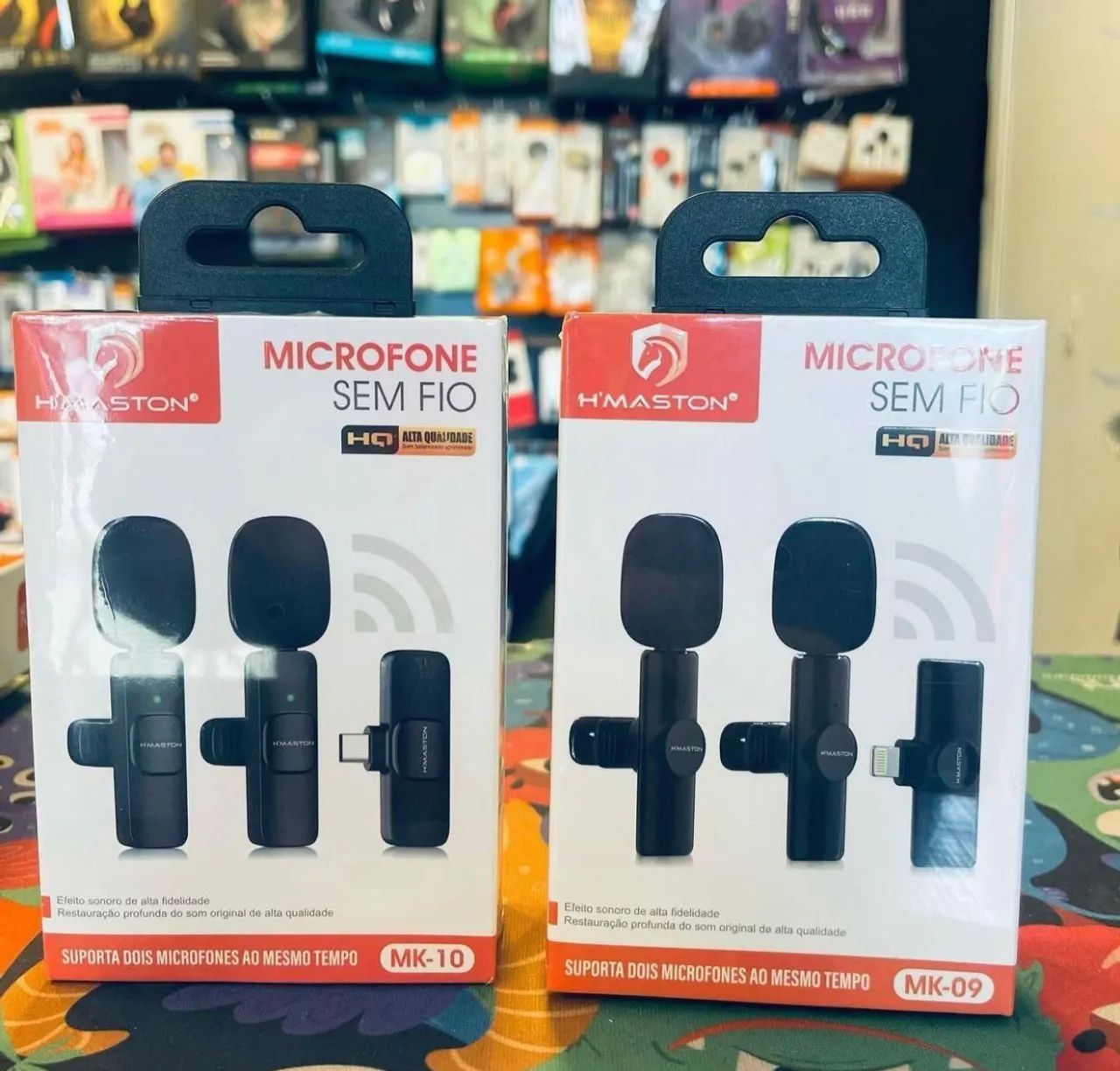 Microfone Lapela Duplo IPhone Android Profissional 