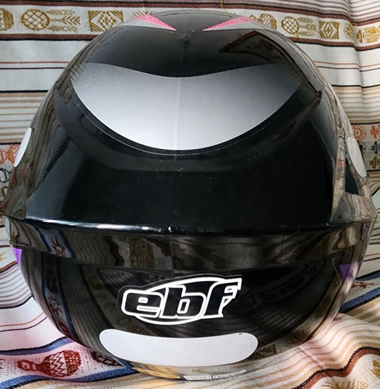 Capacete Ebf Spark Jet Square Preto Rosa - Foto 2