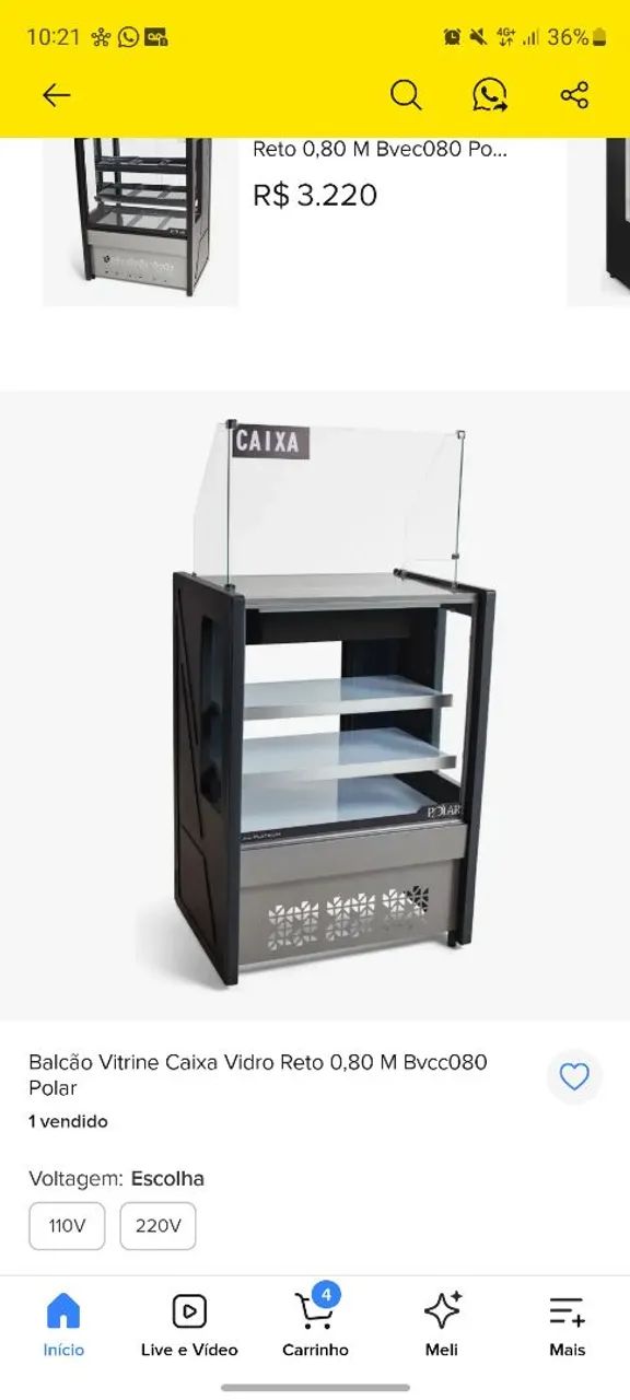 Balcao vitrine caixa  vende-se 