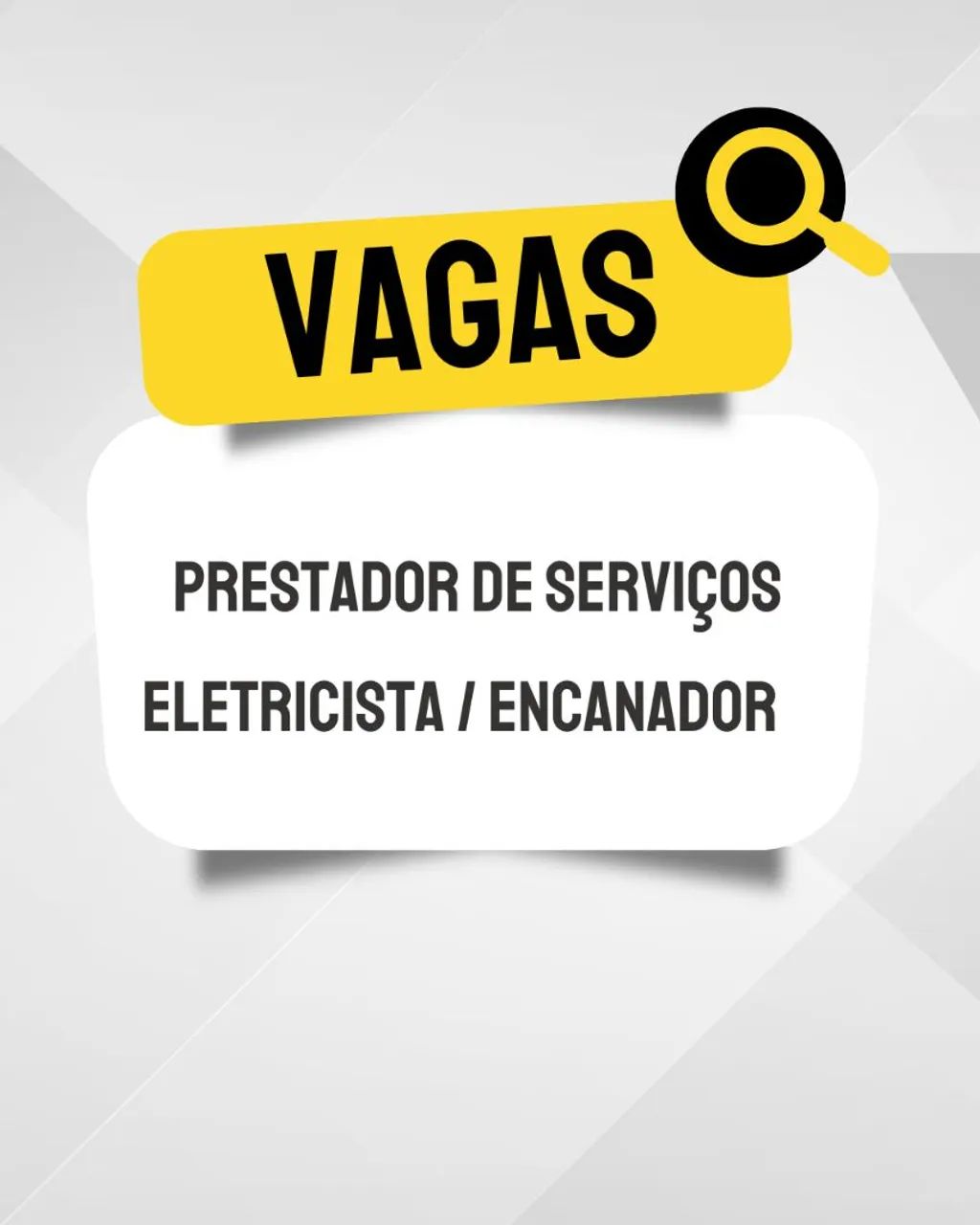 VAGA PRESTADOR DE SERVIÇOS 