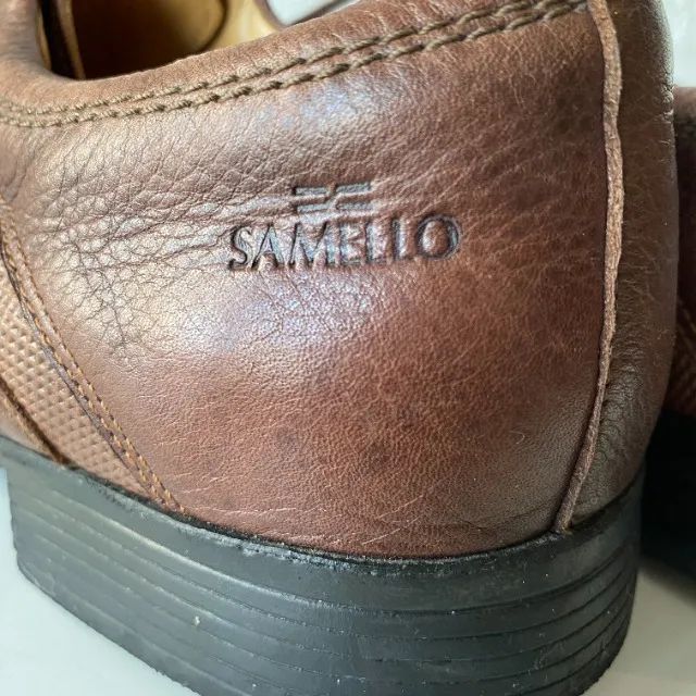 Rf221 Sapato Samello Original Clássico Elegante Couro Tamanho 39 Conservado - Foto 4