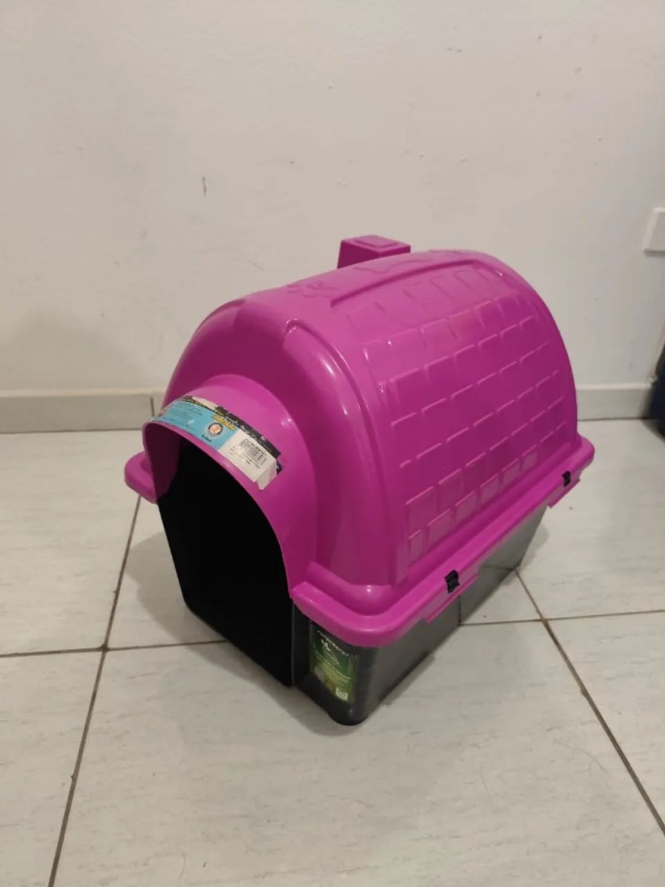Casinha Cachorros Gatos Plástica Iglu Pequena N2 Rosa - Foto 4