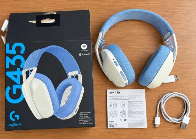 Headset Sem Fio Logitech G435 Lightspeed + Bluetooth - Impecável / Conservado - Foto 2