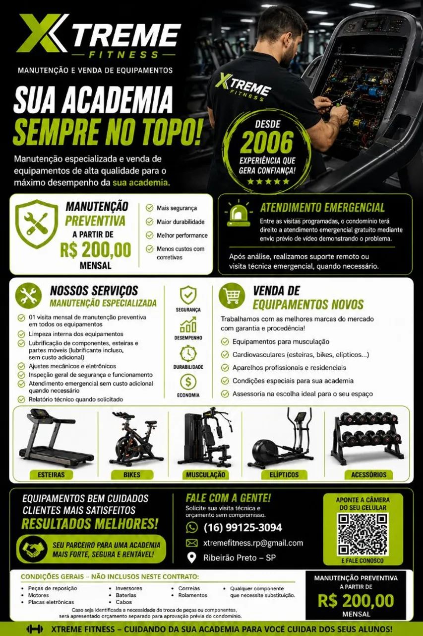 Academia assistência técnica 