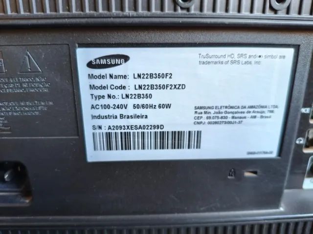 TV Samsung 22 polegadas, acompanha suporte e base. - Foto 2