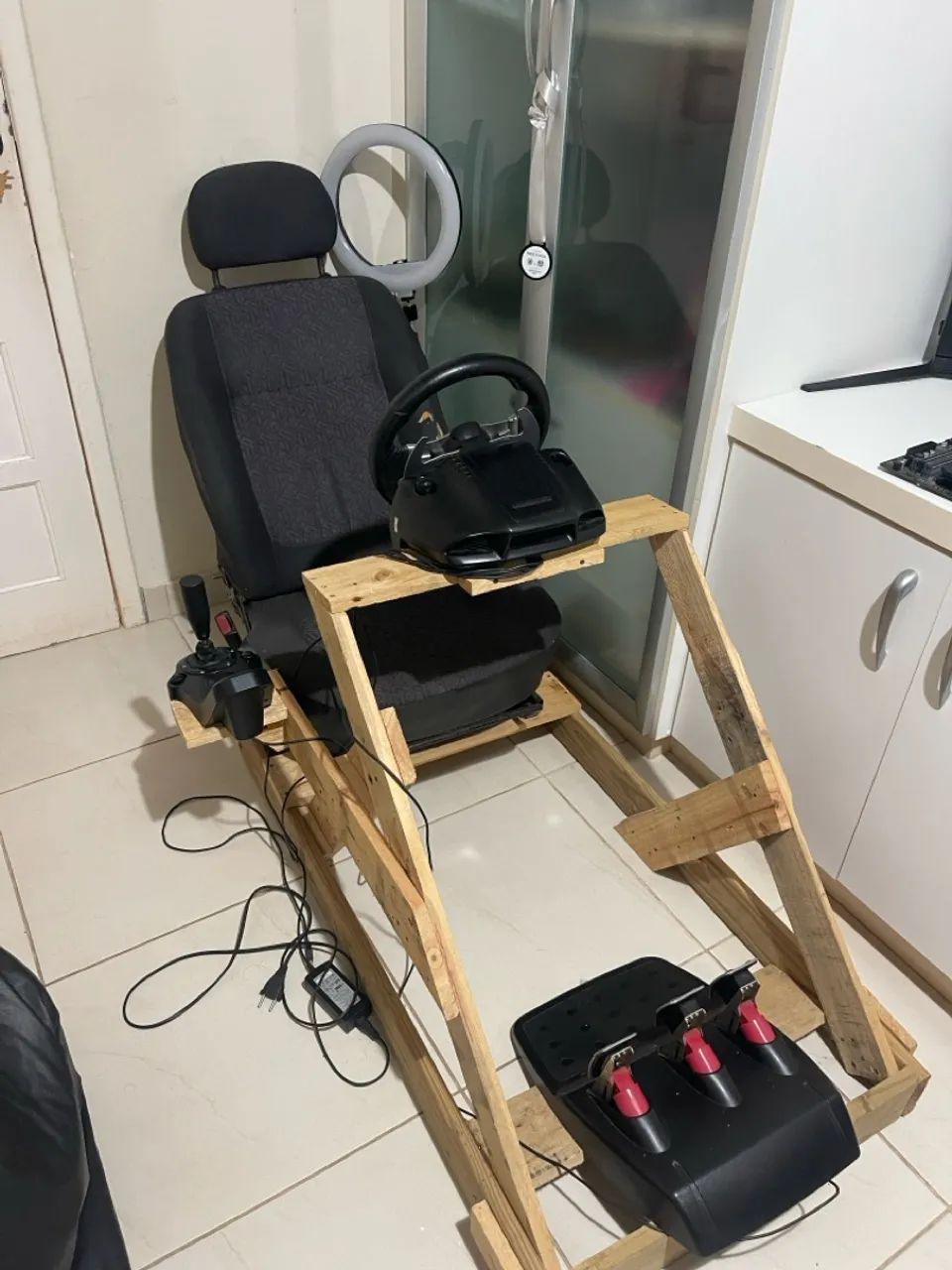 Cockpit g27 com banco de carro - Foto 5