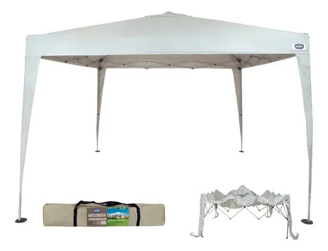 GAZEBO 3,0 X 3,0 X-FLEX OXFORD AZUL E BRANCO SANFONADO MOR