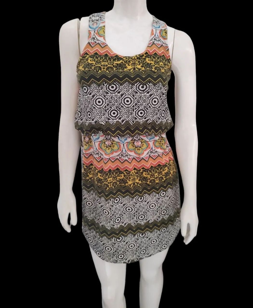 Vestido estampado forrado