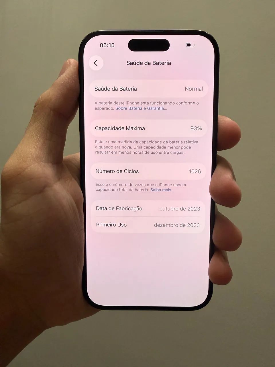 iPhone 15 Pro Blue, 128GB, impecável. - Foto 3