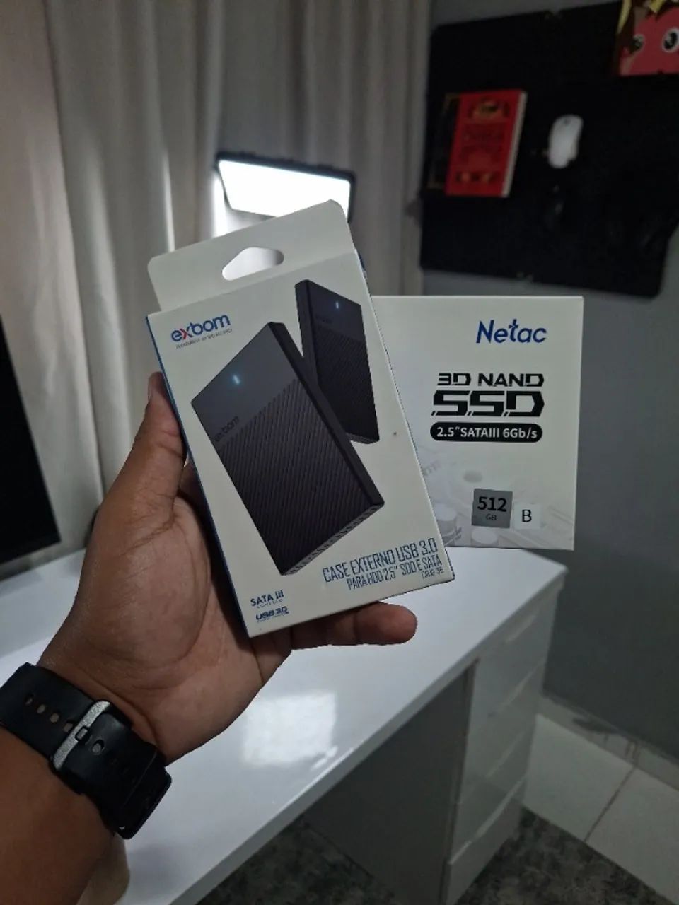 Kit SSD Netac 512GB + Case USB 2.5"