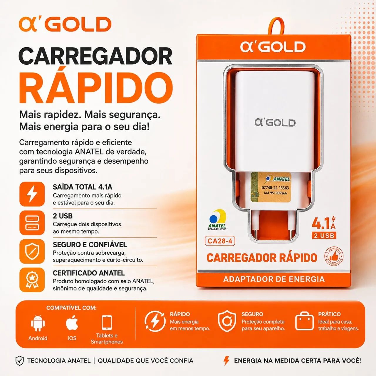 Fonte carregador rápido 