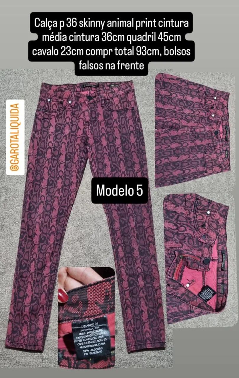 Calça P 36 animal print