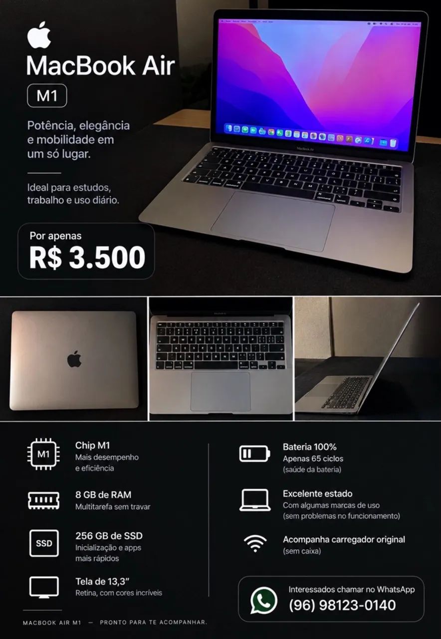 Vendo MacBook m1 em perfeitas condições 