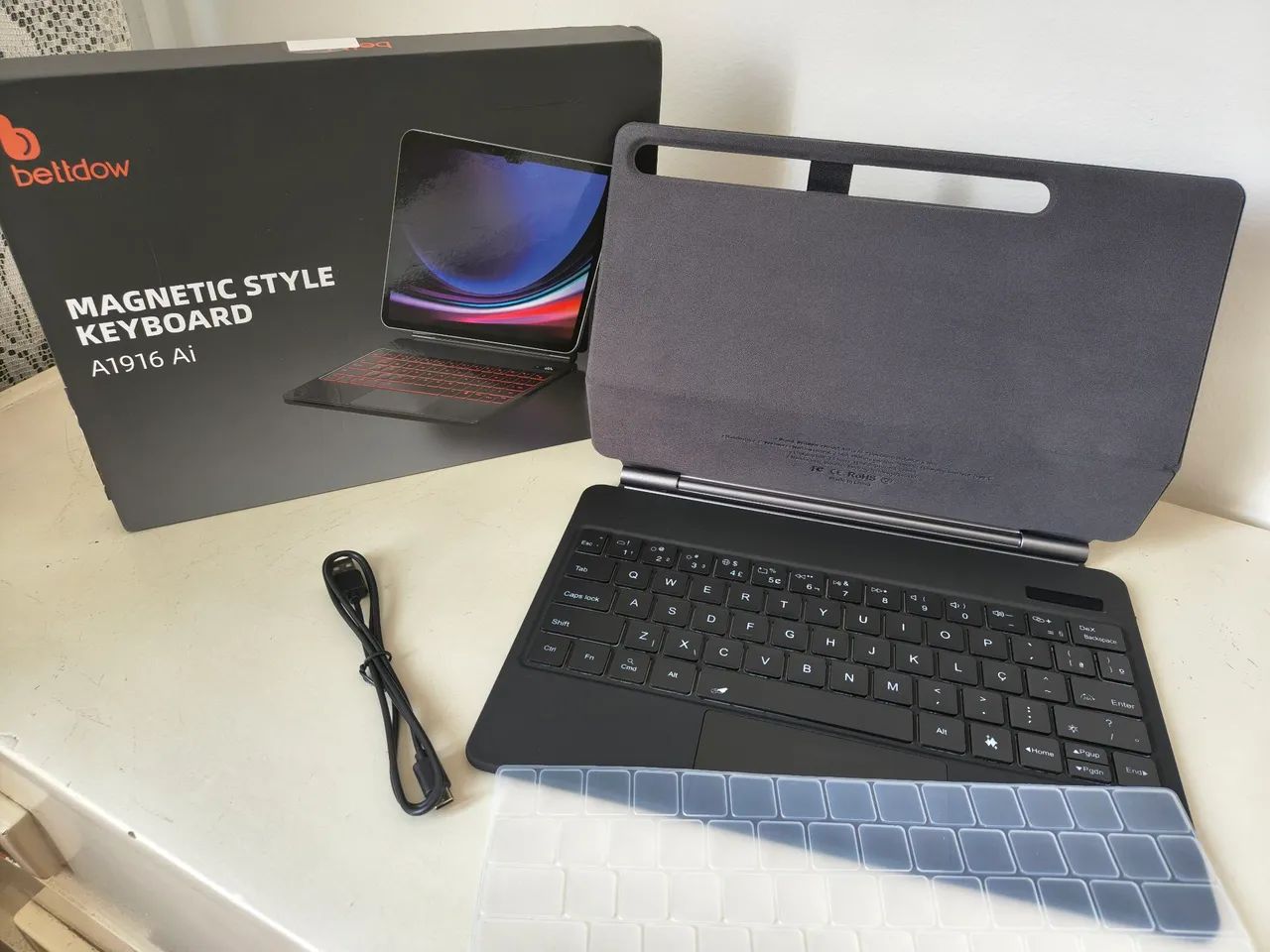 Tablet Samsung Tab S9 FE+ (Plus) + Capa/Teclado Magnético Bettdow - Foto 5